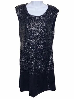 WHITE & WARREN Sequins Sweater Dress M
